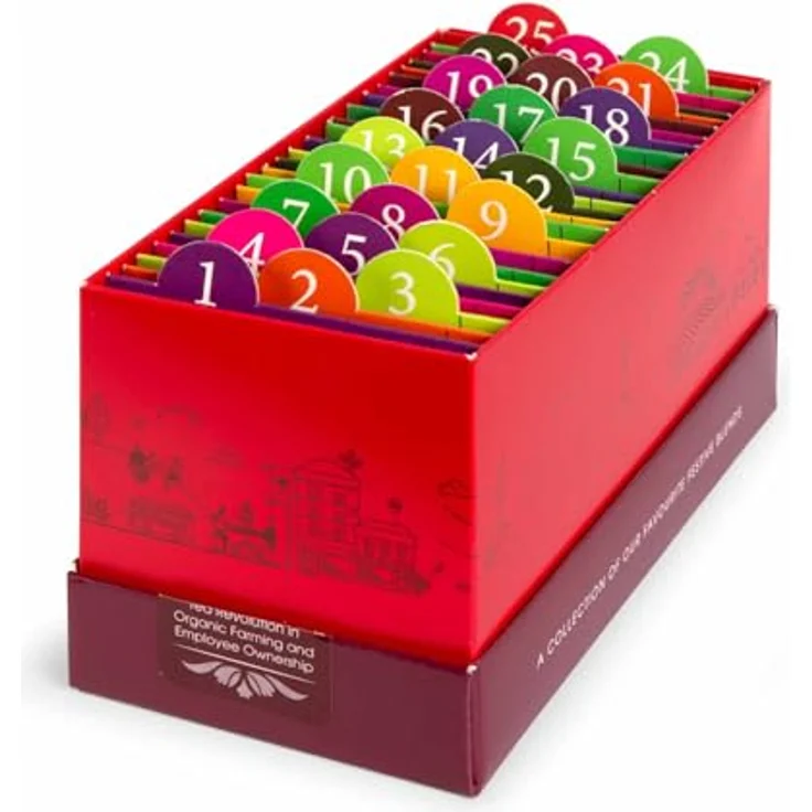 English Tea Shop ETS - BIO Tee Adventskalender 2026 "Christmas Countdown", roter Adventskalender mit 25 Teebeuteln – Bild 3