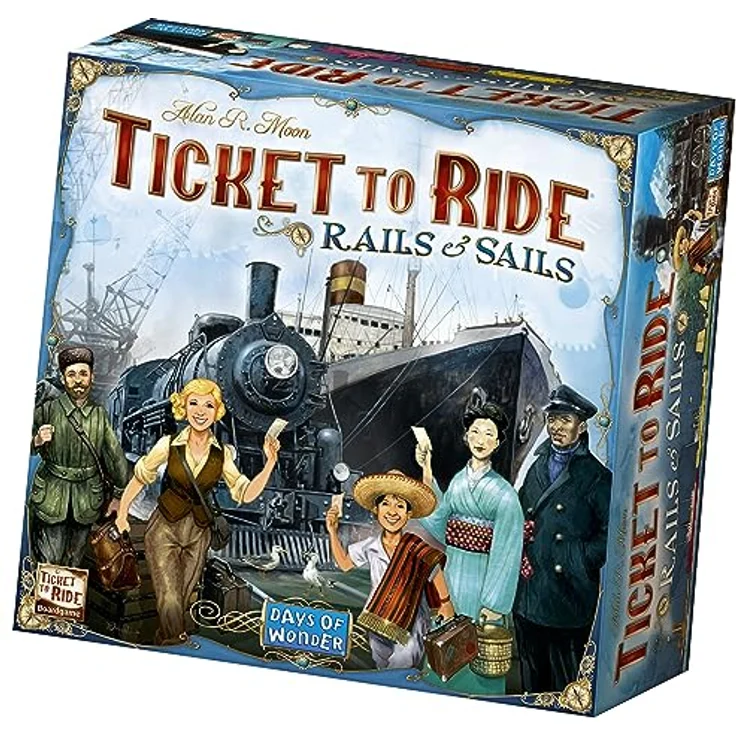 Enigma Ticket to Ride – Sails and Rails (Nordic), Brettspiel mit doppelseitigem Spielbrett, 165 Zugwagen und 250 Schiffen – Bild 3