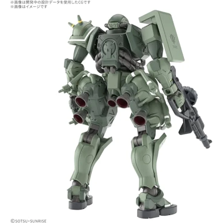 Bandai Hobby HG Zaku GQ Grün, Modellbausatz 1/144 mit beweglichen Gelenkpunkten und Zubehör – Bild 2