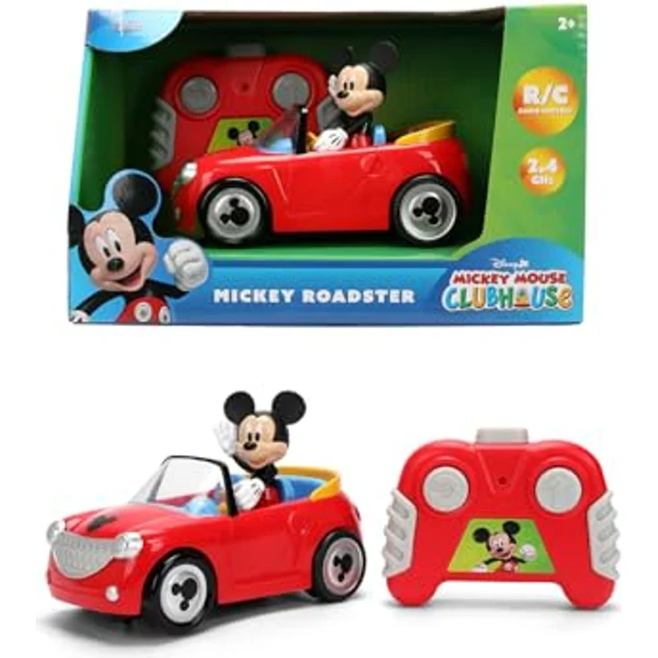 Jada Mickey Roadster 1:32, Ferngesteuertes Auto mit 2.4 GHz Funksteuerung, 14 cm Länge, geeignet ab 3 Jahren – Bild 1