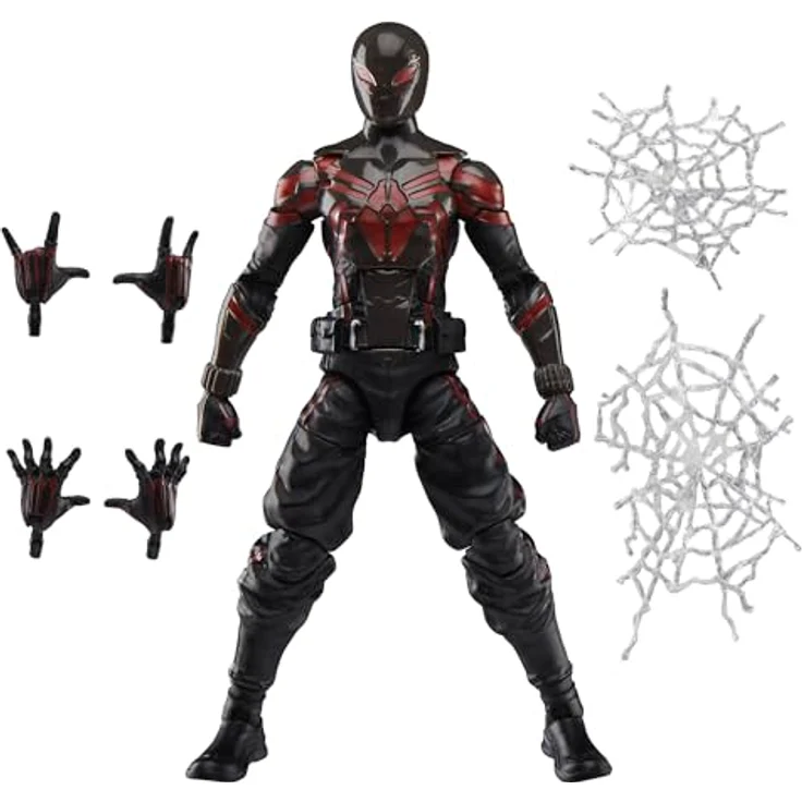 Hasbro Marvel Legends Spider-Man 2, Miles Morales Brooklyn 2099 Actionfigur, 15 cm, mit 6 Accessoires und beweglichen Gelenken – Bild 2