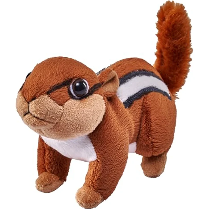 Wild Republic Pocketkins Eco, Kuscheltier Streifenhörnchen, extrem weich und liebevoll gestaltet – Bild 1