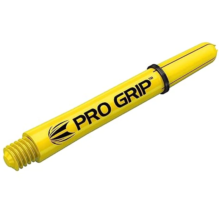 Target Darts Pro Grip Dartschäfte Kurt, 3 Sätze in Gelb, 9 Schäfte insgesamt mit maximaler Dartkontrolle und verbesserter Flugstabilität – Bild 2