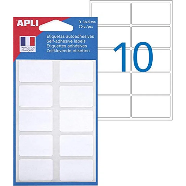APLI agipa 111910 Vielzweck-Etiketten, 20 x 32 mm, weiß