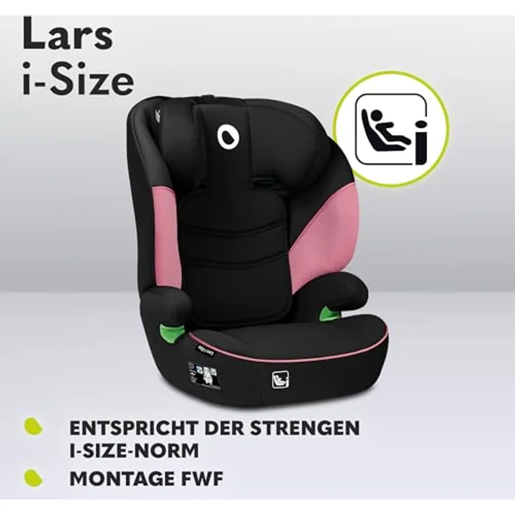 lionelo Autokindersitz LARS I-SIZE, 12-36kg, 100-150 cm, Memory Foam – Bild 3