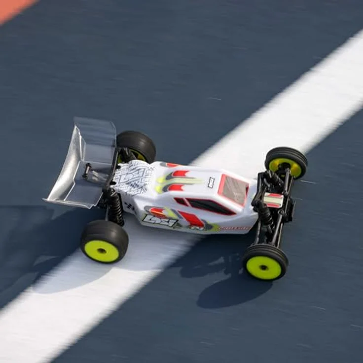 Losi Micro-B 1:24 RTR Buggy, 2WD mit Aluminium Chassis und Öldruckfederbeinen, weiß – Bild 5