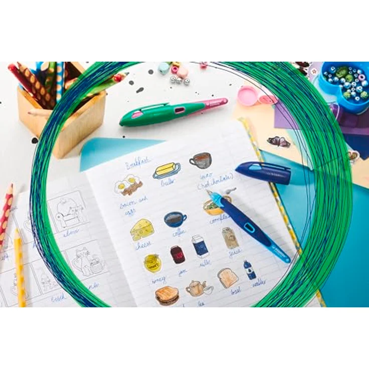 STABILO Füller STABILO Füllhalter EASYbirdy R, Rechtshänder, beere/pink mit einzigartigem 30 Grad Winkel der Feder – Bild 5