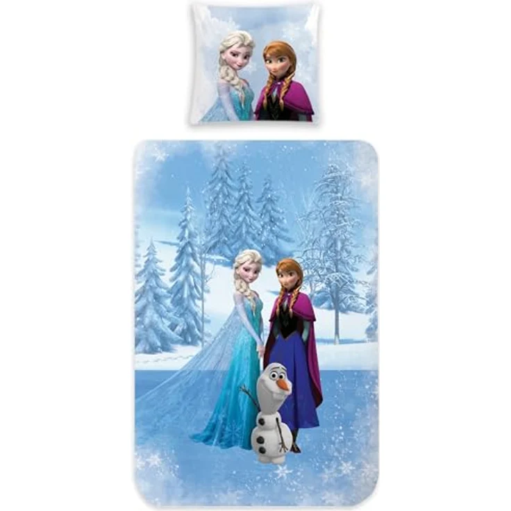 BERONAGE Frozen Die Eiskönigin Kinder-Bettwäsche Sven 135 x 200 + 80 x 80 cm 100% Baumwolle Biber-Flanell-Qualität Arendelle Sven Kristoff Disney Olaf ELSA Anna mit Reißverschluss - Deutsche Größe – Bild 5