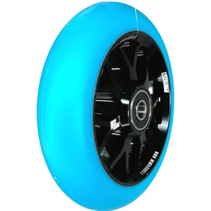 Fantic26 Spy7 Stunt-Scooter Rolle 110mm Abec11, Aluminium 6061, Schwarz / Pu Türkis – Bild 6