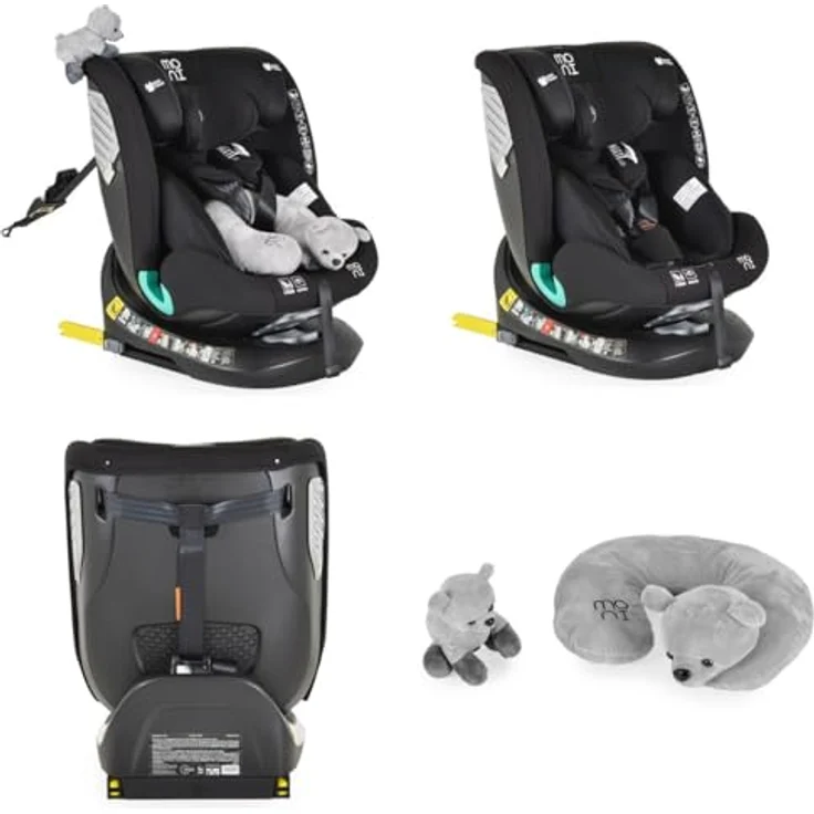 Moni Kindersitz Serengeti i-Size, Reboarder für Kinder 40-150 cm, drehbar, Isofix, ECE R129 Norm, ab Geburt bis 12 Jahre, Bezug waschbar – Bild 7
