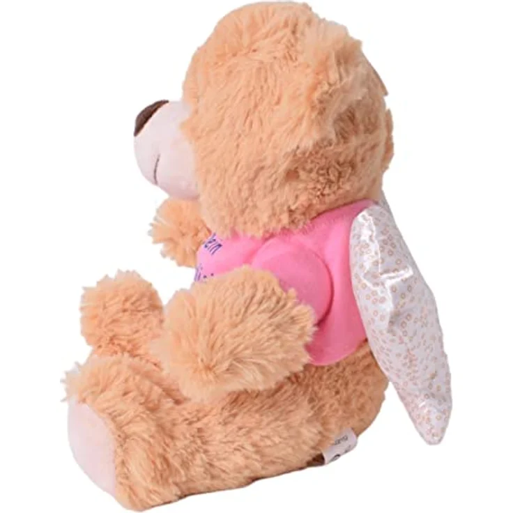 TE-Trend Schutzengel Kinder Plüsch Engel Kuscheltier Schutzengelbär Glücksbär Teddy Teddybär Glücksbringer Geschenk Rosa – Bild 3