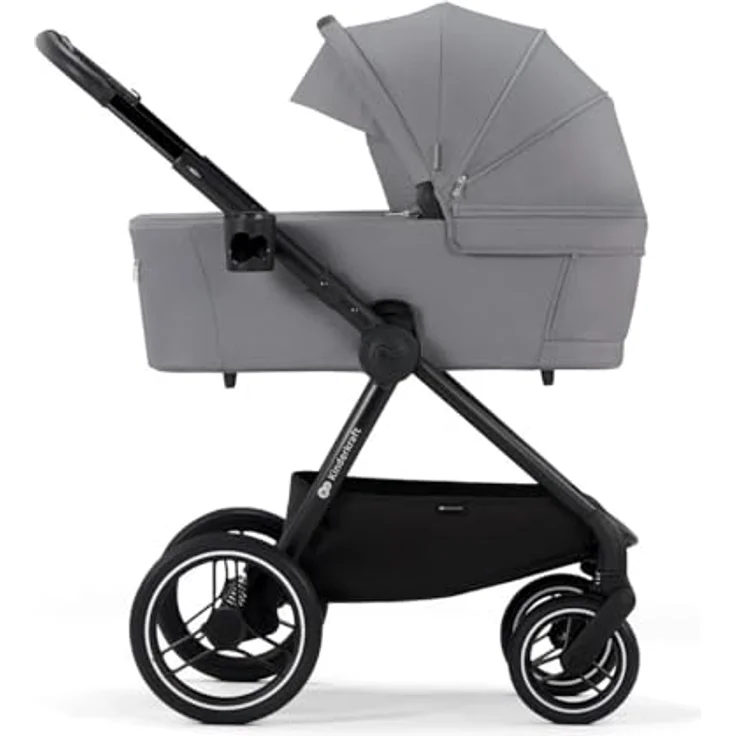 kk Kinderkraft Kinderwagen NEA 2-in-1 gray, Babywanne mit doppelter Belüftung, verstellbarer Rückenlehne und umfangreichem Zubehör – Bild 2
