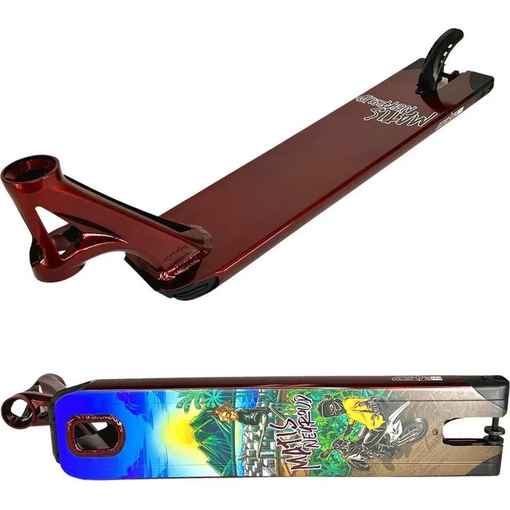 Blunt Stuntscooter Blunt AOS V5 Signature Deck Matis Neyroud 2022 Rot 56x13cm, Aluminium-6061, 1,82kg, 84° Lenkkopfwinkel