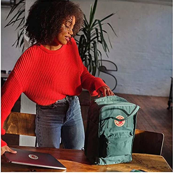Fjällräven Kånken Laptop 13'', Schulrucksack mit gepolstertem Laptopfach, 35 cm, frost green – Bild 2
