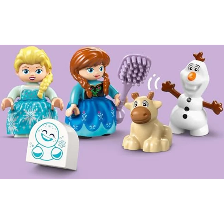 LEGO DUPLO Disney Frozen Annas und Elsas Party im Eispalast (10455) mit Figuren, aufklappbarem Schloss und mehrfarbigem Lichtstein für kreatives Spielen ab 2 Jahren – Bild 8