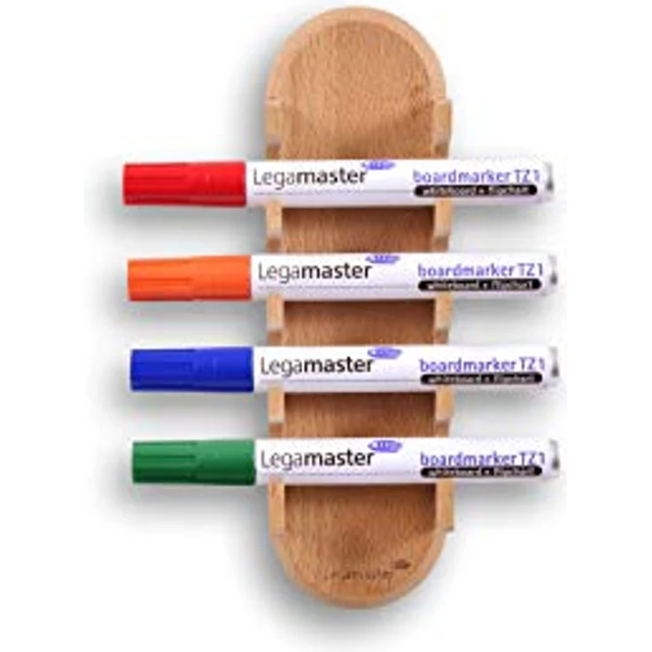 LEGAMASTER Whiteboard Marker magnetischer Stiftehalter WOODEN, braun, aus hochwertigem Holz – Bild 2