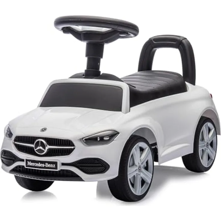 Weiss Mercedes-Benz C-Class Rutscher, Kinderfahrzeug mit originalgetreuer Optik, weiss