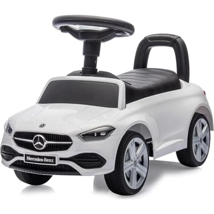 Weiss Mercedes-Benz C-Class Rutscher, Kinderfahrzeug mit originalgetreuer Optik, weiss – Bild 1