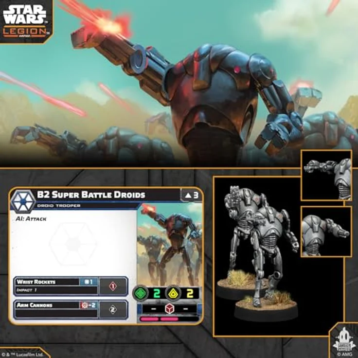 Atomic Mass Games Star Wars Legion - B2 Super Battle Droids, Einheitserweiterung mit 9 Miniaturen für Separatistenarmee – Bild 6
