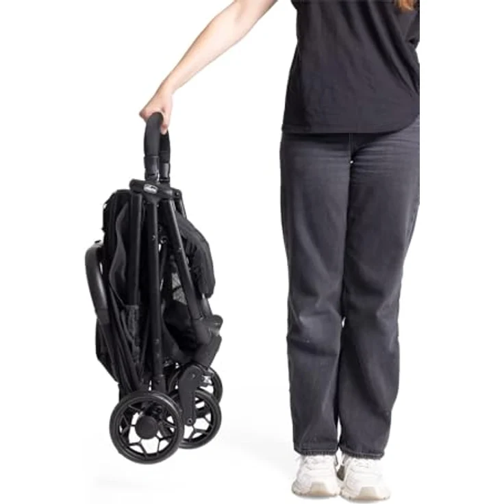 Chicco Urbino Kinderwagen, Zusammenklappbarer Buggy, Verstellbare Fußstütze, Verdeck, schwarz – Bild 4