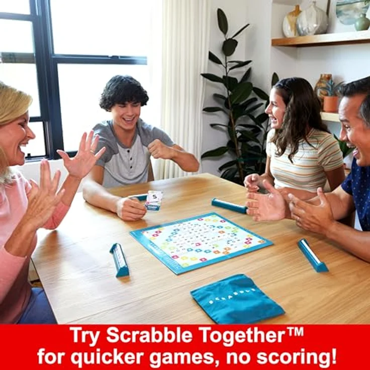 Mattel Games Scrabble Zwei in Eins, Brettspiel in Englisch, hochwertige Materialien, flexible Gestaltung – Bild 4