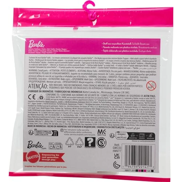 Barbie Fashions 2er-Pack Bräutigam Mode, Smoking mit Accessoires und Haustier, schwarz-rosa – Bild 3