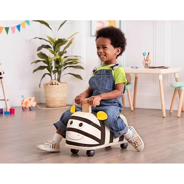 B. toys Rutschauto aus Holz – Rutscher Zebra auf Rollen für Kinder und Babys, Kinderfahrzeug, Rutschfahrzeug, Babyrutscher, Spielzeug ab 18 Monaten – Bild 4