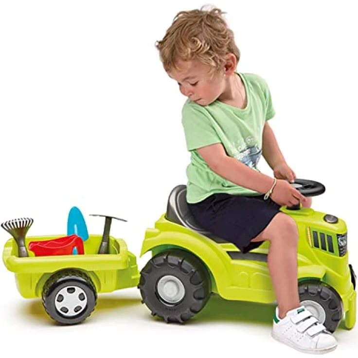 Ecoiffier Spielzeug 4359 Rutschauto Traktor mit Anhänger 85 cm und Zubehör - Spiel Pein Air - von 12 bis 36 Monaten, Made in Frankreich – Bild 5