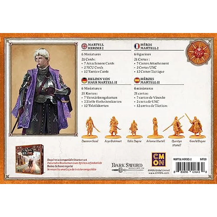 CMON , A Song of Ice & Fire – Helden von Haus Martell II , Erweiterung , Tabletop , 2 Spieler , Ab 14+ Jahren , 45-60 Minuten , Deutsch , Mehrsprachig – Bild 4