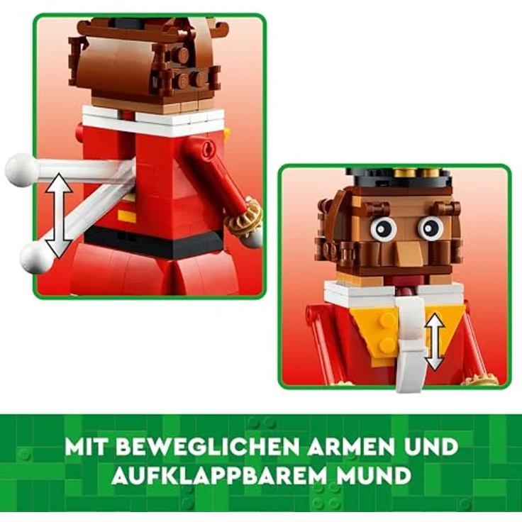 LEGO Nussknacker, Nussknacker-Figur, weihnachtliches Bauset für Jungen und Mädchen, Geschenk zu Weihnachten für Kinder, Weihnachtsdeko, Spielzeug zum Sammeln, lässt Kinder fantasievoll Spielen 40640 – Bild 3