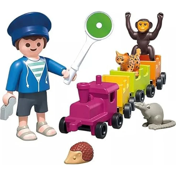 PLAYMOBIL 71951 Kleine Lokausfahrt, Spielset für Playmobil City Life mit Lokführer und Tierfiguren, nicht geeignet für Kinder unter 3 Jahren – Bild 1