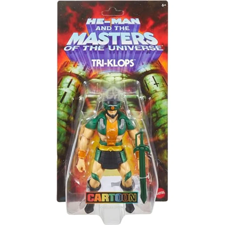 Masters of the Universe Origins Tri-Klops Actionfigur, ca. 14 cm, drehbarer Visor, detailreiches Design, JHJ93 – Bild 2