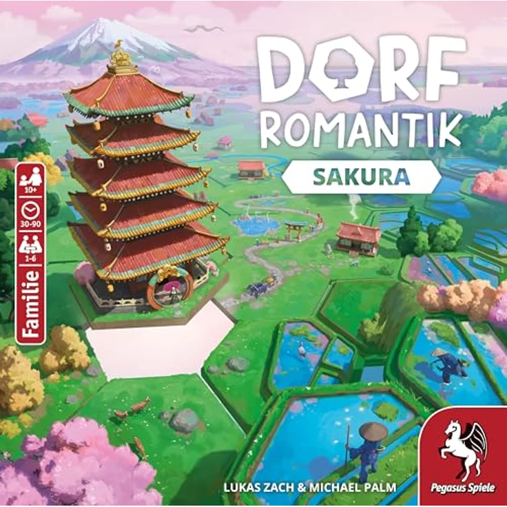 Pegasus Spiele 51243G Dorfromantik – Sakura, Ideale Unterstützung für Spiel und Phantasie, Geschenkidee, blendfreie Oberfläche – Bild 2