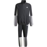 adidas Herren Trainingsanzug, Schwarz, L mit Colourblocking-Design