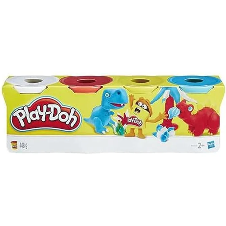Play-Doh 4er Pack WILD, Knete für fantasievolles und kreatives Spielen E4867ES0 Mehrfarbig