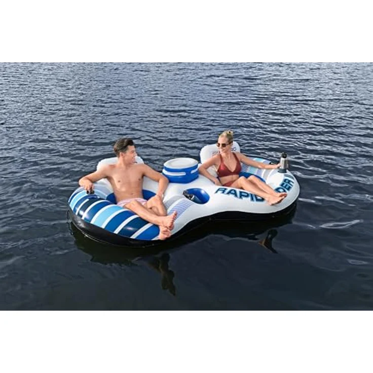 Bestway Hydro Force Rapid Rider, Doppel-Tube Schwimmring, 240cm für 2 Personen – Bild 3