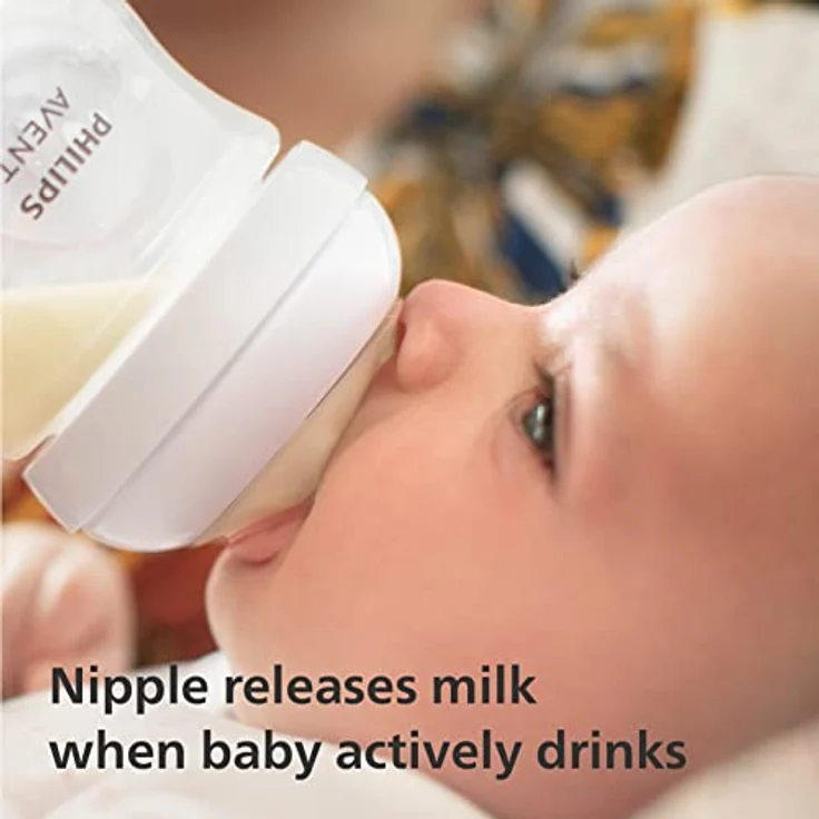 Philips Avent Natural Response SCY903/01, Babyflasche 260 ml für Säuglinge 1 m+, Silikonsauger zur kolikfreien Ernährung – Bild 4