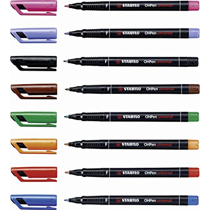 Folienstift - STABILO OHPen universal - permanent fein - 8er Pack - mit 8 verschiedenen Farben – Bild 5