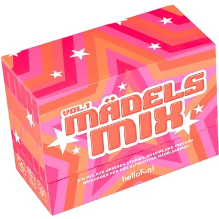 Hellofun! Mädels Mix Vol. 1, Partyspiel mit Geständnissen und lustigen Challenges, für 3 Spielerinnen ab 18 Jahren