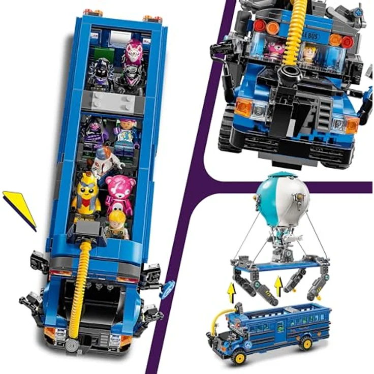 LEGO Fortnite Schlachtenbus, Spielzeug zum Videospiel mit 9 Minifiguren, interaktives Bau- und Spielerlebnis, Geschenk für Gaming Fans ab 10 Jahren 77073 – Bild 3