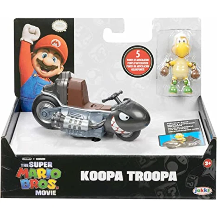Jakks Pacific Super Mario – Figurka Koopa Troopa mit Kart, 6 cm Sammelfigur – Bild 2