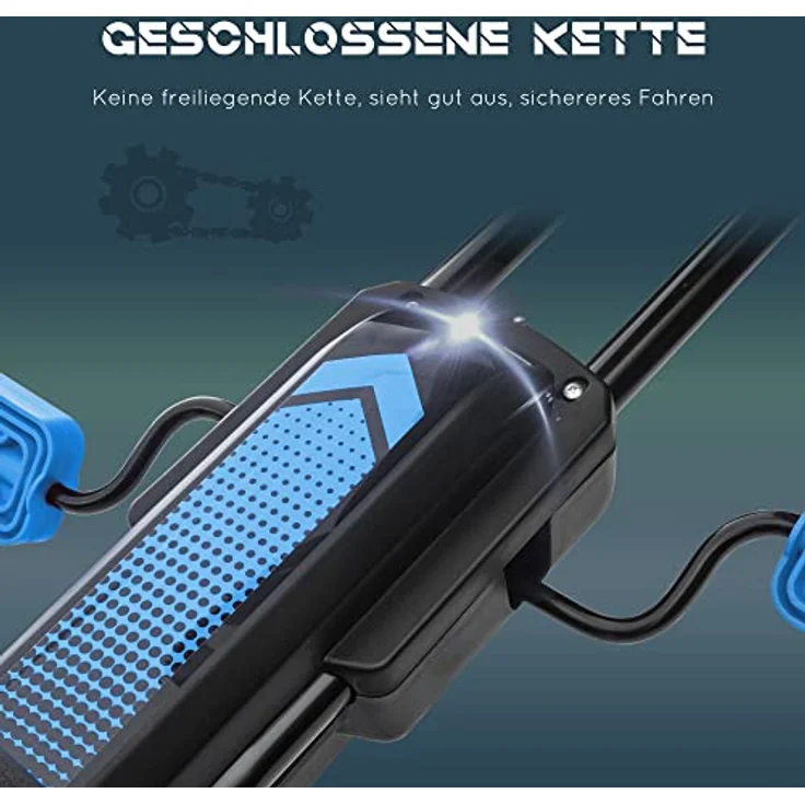HOMCOM Gokart, Kinderfahrzeug mit verstellbarem Sitz, Tretauto mit Gummireifen, Pedal und Handbremse, Kettcar für Kinder ab 5 Jahren, Outdoor, Blau+Schwarz – Bild 7