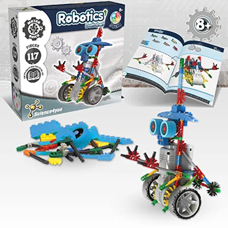 Science4you Robotik Deltabot, Roboter Bausatz mit 117 Teilen, elektronisches Lernspielzeug für Kinder ab 8 Jahren, mit beweglichem Motor – Bild 3