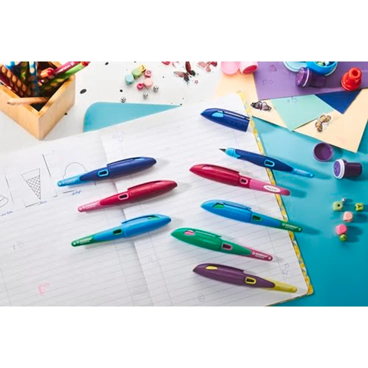 STABILO Füller STABILO Füllhalter EASYbirdy R, Rechtshänder, beere/pink mit einzigartigem 30 Grad Winkel der Feder – Bild 6