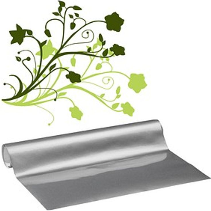 plottiX Vinylfolie permanent, silber 31,5 cm x 1,0 m, hochglänzend und stark selbstklebend für Innen- und Außenbereich