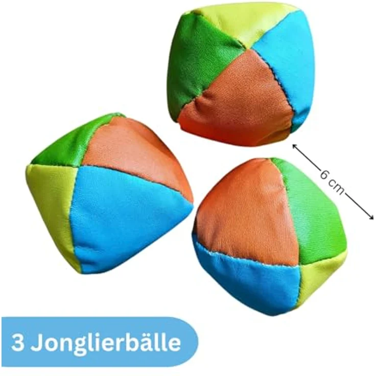 alldoro 60130 Jonglier-Set im Rucksack, 16-teiliges Jonglierspiel mit Diabolo für Kinder ab 3 Jahren, transportabel und vielseitig – Bild 3