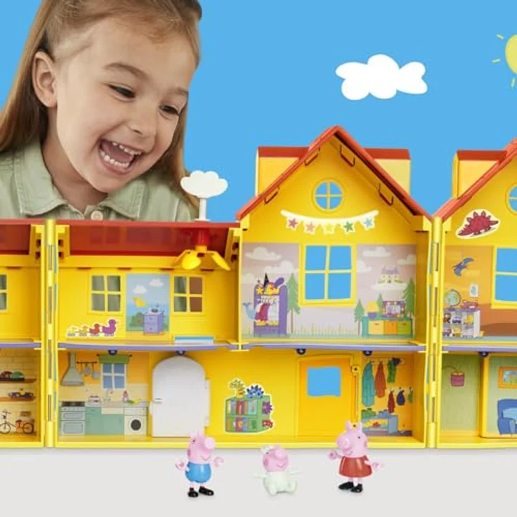 Hasbro Peppa Pig Puppenhaus, Peppas großes Haus mit 7 Zimmern und Zubehör, für Kinder ab 3 Jahren – Bild 9