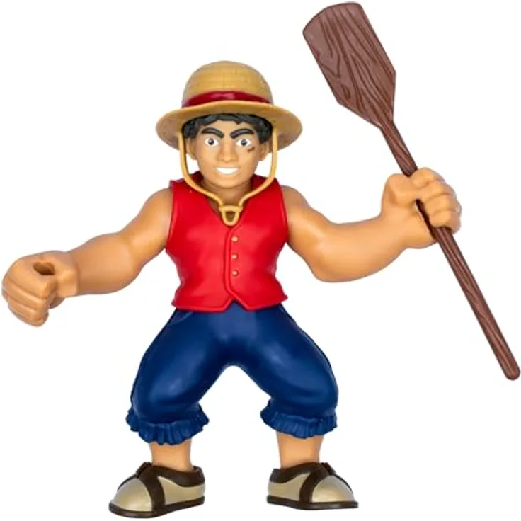 Heroes of Goo Jit Zu One Piece Luffy, 18 cm Actionfigur mit Ultra-Schleimfüllung und Deluxe-Zubehörteilen
