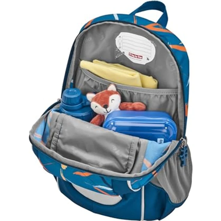 Step by Step KIGA Maxi Rucksack-Set „Dragon Milo“, blauer Ergonomischer Mini-Rucksack mit separatem Innenfach und höhenverstellbarem Brustgurt, für Kita und Freizeit, 10 l, ab 3 Jahren – Bild 3