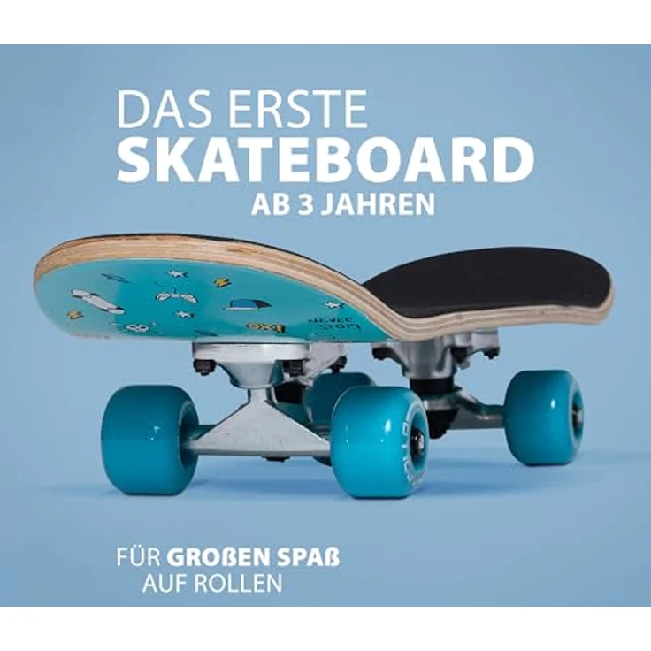Apollo Kinder Skateboard, | kleines Komplett Board mit ABEC 3 Kugellagern und Aluminium Achsen | Coole Designs für Kinder | Cruiser Boards für Mädchen und Jungs | Kinder Skateboard ab 3 Jahre – Bild 2